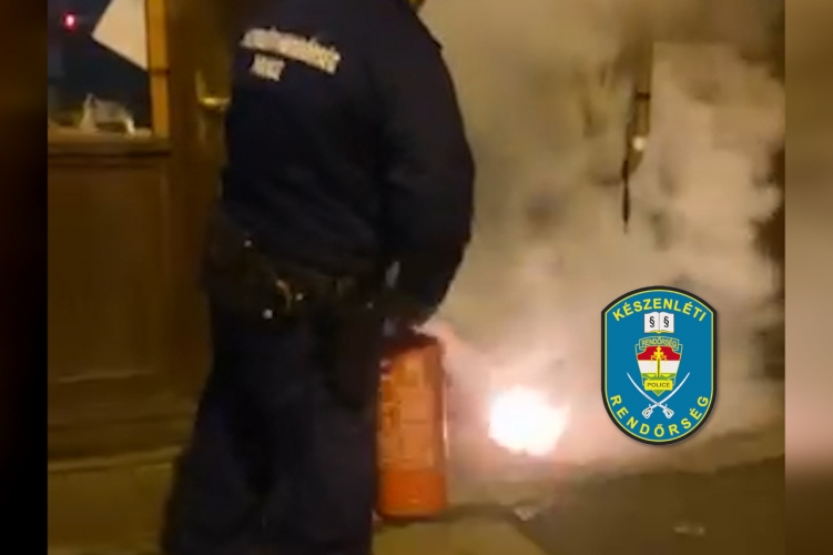 Tüzet oltottak a készenléti rendőrök