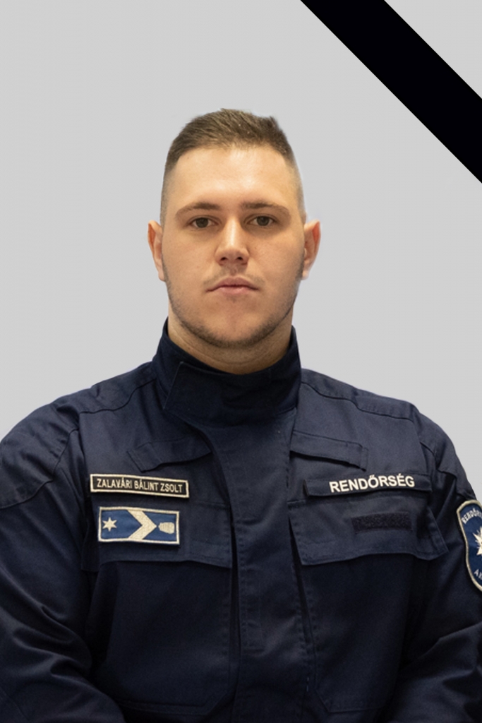 rendőr szolgálat közben elhunyt,Veszprémi Rendőrkapitányság járőr tragédia,közbiztonság rendőrségi hírek Magyarország,rendőri hivatás áldozatvállalás,Zalavári Bálint Zsolt emlékezés